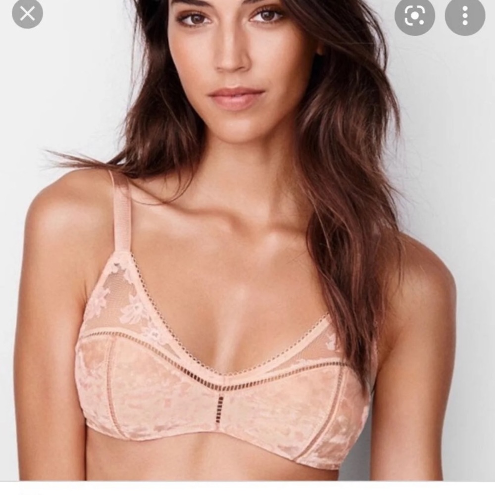Victoria secret velvet lace bra set